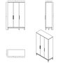 Hanah Home Etto - Mm1.44.03.U1 Armario Madera y Roble Blanco